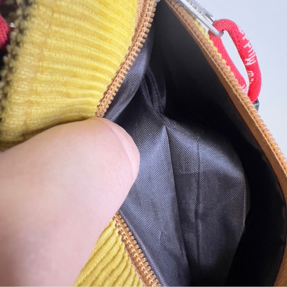 Vtg Y2K MUDD Corduroy Mini Bag Purse Yellow Classic Phone Case Pouch - Picture 9 of 16